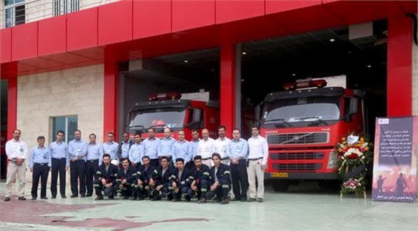 گرامیداشت شهدای آتش نشان پلاسکو در پتروشیمی جم