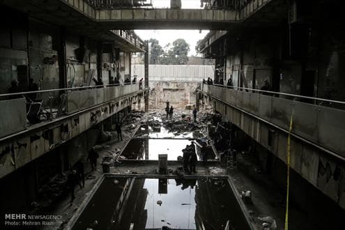 تصاویر تخلیه پاساژ پلاسکو