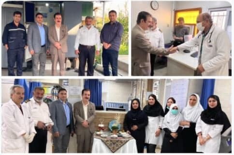 دیدار عیدانه مدیر درمان تامین اجتماعی خوزستان با کارکنان بیمارستان شفا مسجدسلیمان