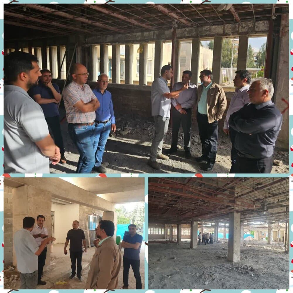 بازدید رئیس بیمارستان خاتم‌الانبیاء (ص) گنبدکاووس از پروژه بهسازی اورژانس