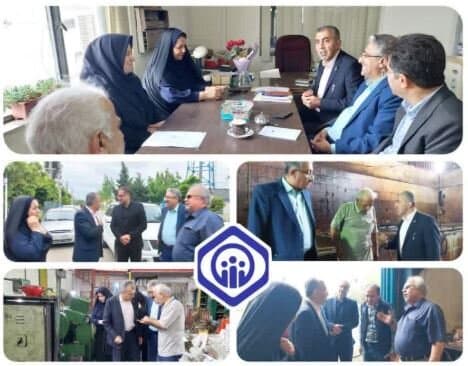 بازدید مدیرکل تامین اجتماعی مازندران از دو شرکت مازن اکسیژن و مازندمفتول