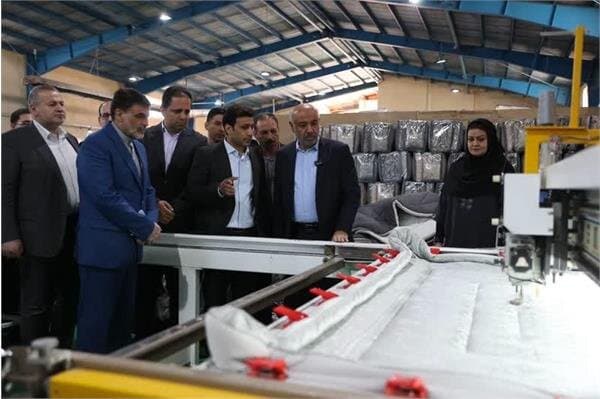 افتتاح شرکت لیان دوخت الوند همدان با حضور وزیر کار