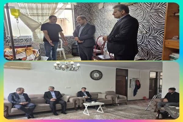 عیادت مدیر درمان تأمین اجتماعی مازندران از بیمار سرطانی