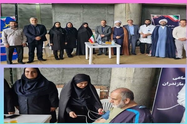 استقرار میز خدمت درمانی تامین اجتماعی مازندران در مراسم سالگرد شهید رئیسی