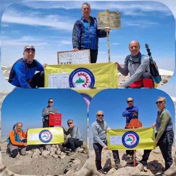 فتح سه قله توسط تیم کوهنوردی کارگری پتروشیمی خراسان