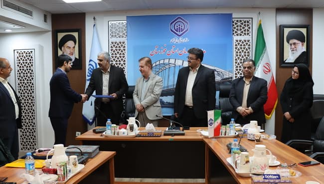 تودیع و معارفه سرپرست حراست مدیریت درمان تامین‌اجتماعی خوزستان