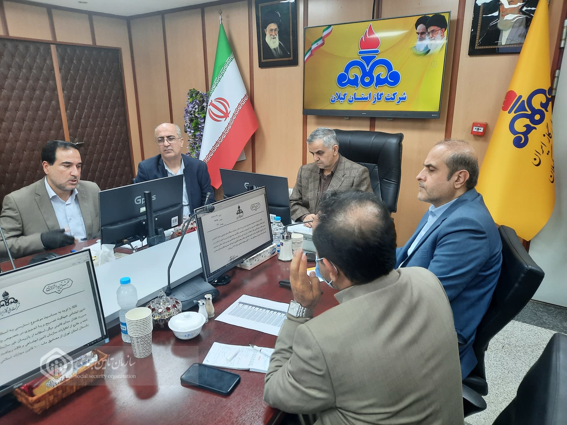 تأکید تأمین اجتماعی و شرکت گاز گیلان بر تقویت همکاری‌ها و آموزش قوانین بیمه‌ای