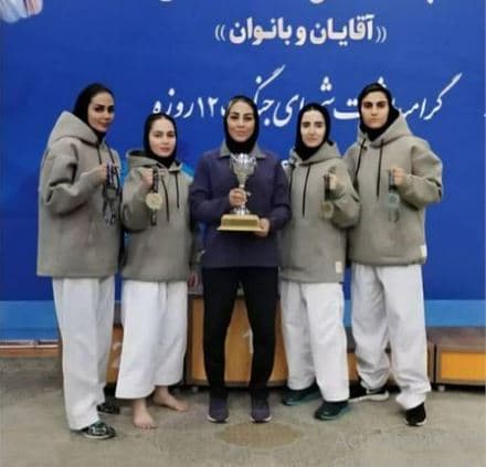 نائب قهرمانی تیم زنان کارگر کرمانشاهی در کاراته قهرمانی کشور