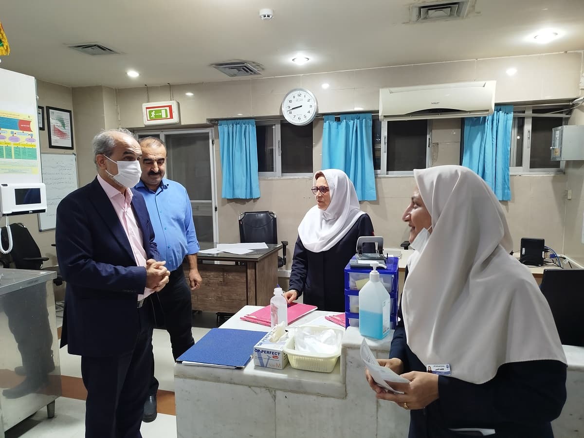 حضور شبانه مدیر درمان تامیناجتماعی گلستان در بیمارستان حکیم جرجانی گرگان